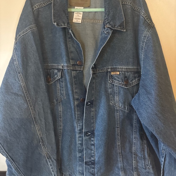 Levi Strauss Signature Denim Trucker Jacket 4XL — Classic Blue Jean Jacket - Picture 2 of 9